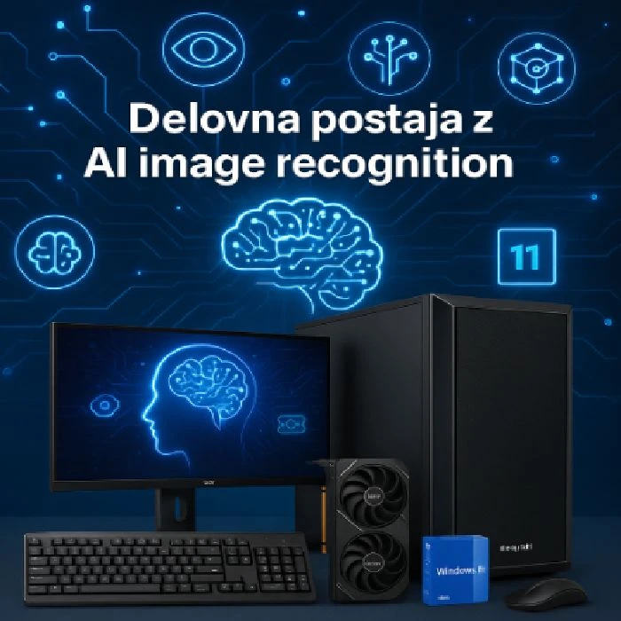 Delovna postaja za AI image recognition , delovna postaja za ai, ai image recognition, ugodno, ceneje, prihranek, lokalno, ljubljana, rtx 5060 ti, intel ultra 7, ddr5 32gb, samsung 990 evo, svet crnil